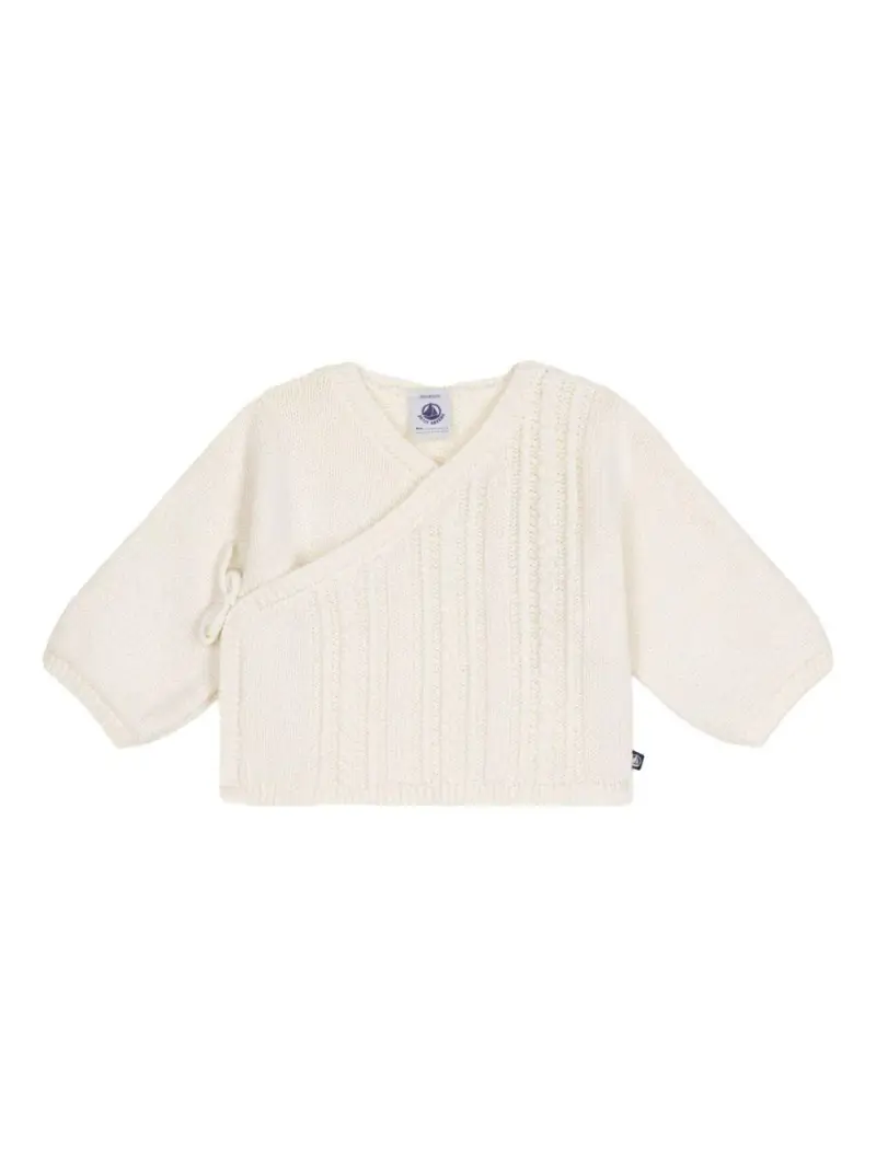 PETIT BATEAU KIDS Cardigan Neonato Bianco 3423661 miniatura 2