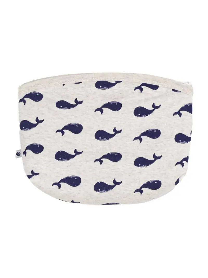 Phocette beige con fantasia balene all-over