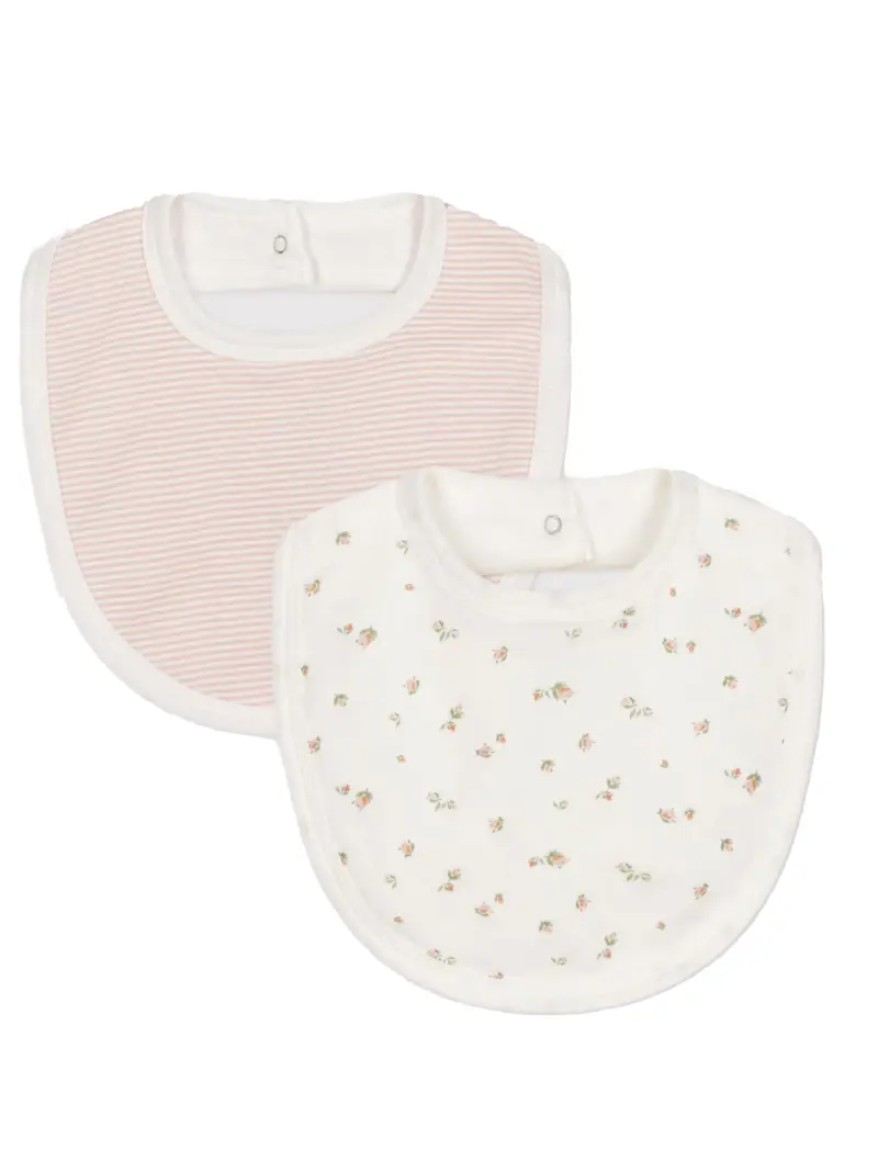 Set bavette fantasia rosa (2pz) Rosa Cipria