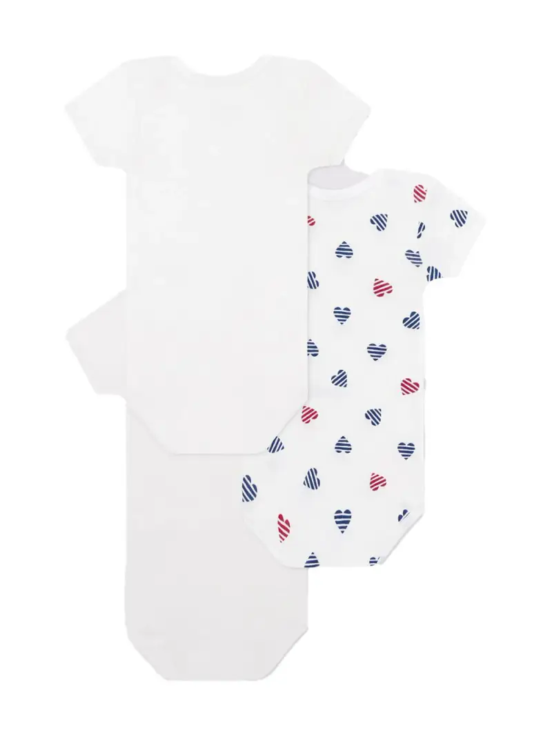 Set body bianco con cuori (3pz) miniatura 2