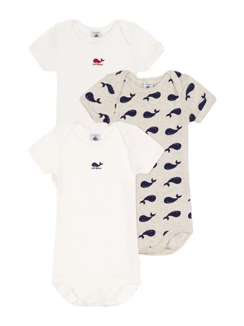 Set body con balene (3pz) Bianco