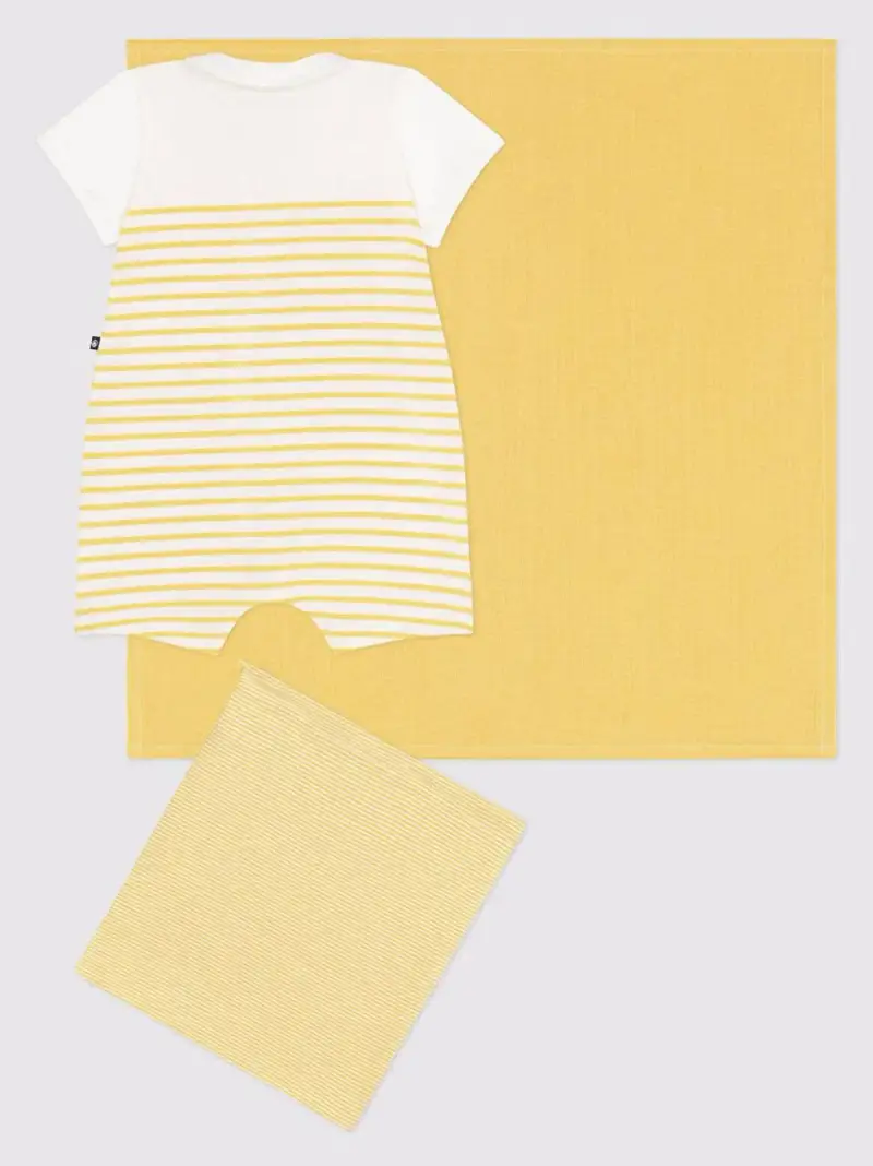 Set con tutina e telino giallo (2pz) miniatura 2