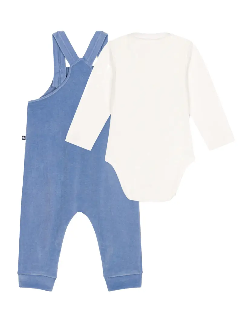 set salopette blu neonato (2pz) Celeste miniatura 2