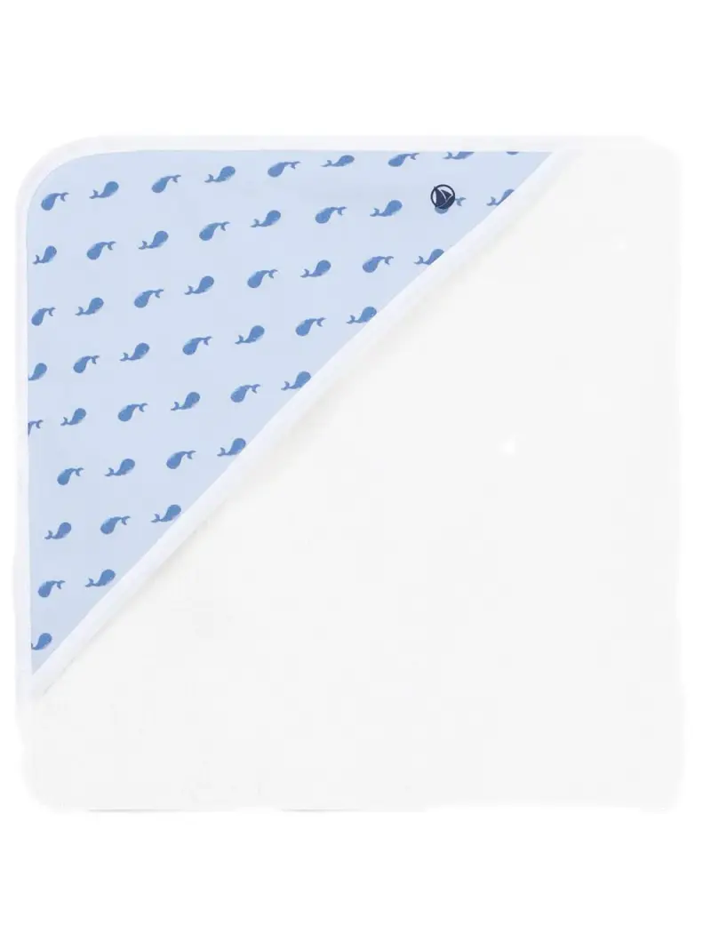 Telo con fantasia balene Bianco