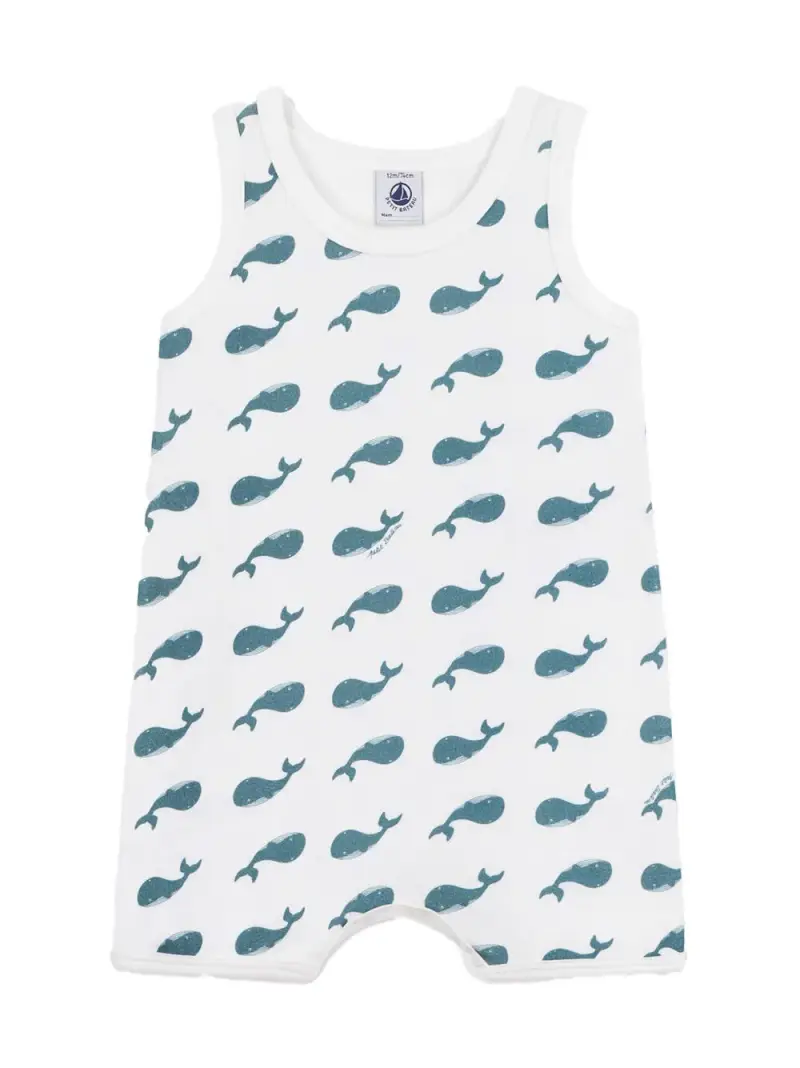 Tutina bianca con balene Bianco