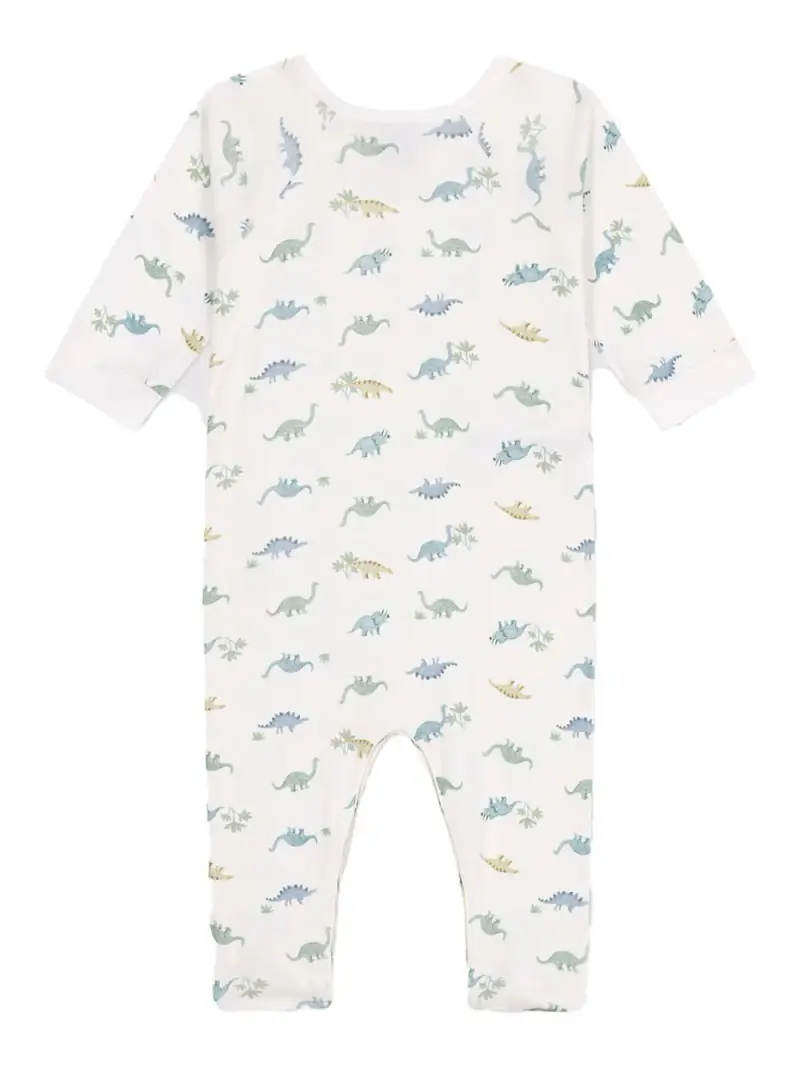 Tutina bianca con fantasia dinosauro Bianco miniatura 2