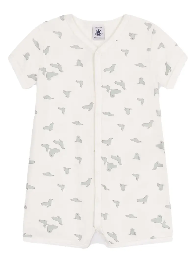 Tutina bianca con foche Bianco