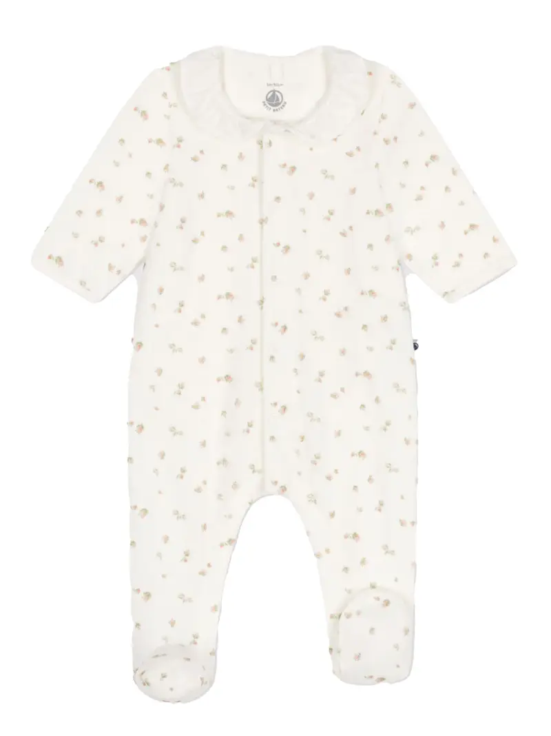 Tutina bianca fantasia floreale neonato Bianco