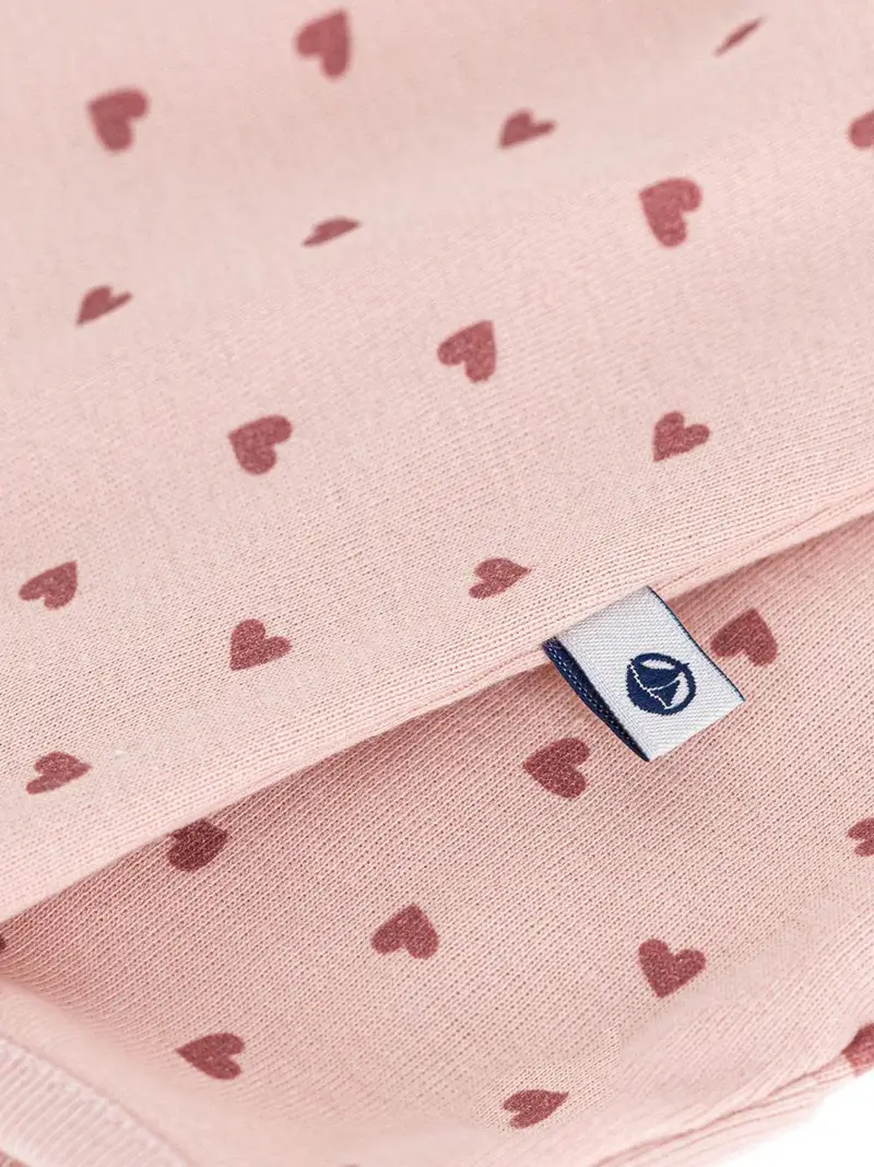 Tutina rosa cipria cuori all-over miniatura 3