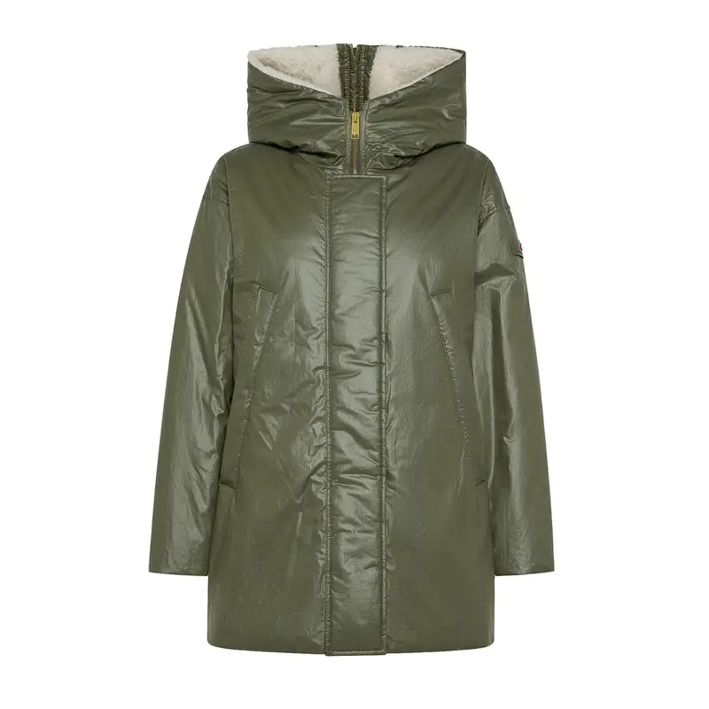 GIACCA CERATA CON CAPPUCCIO DONNA