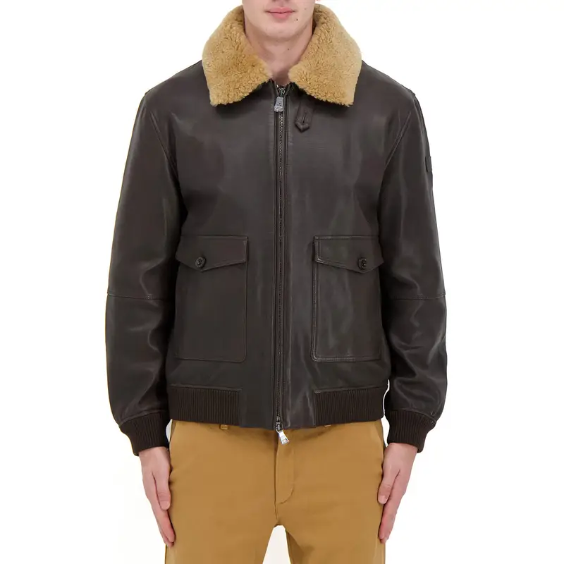 GIACCA IN PELLE E JERSEY MURDO