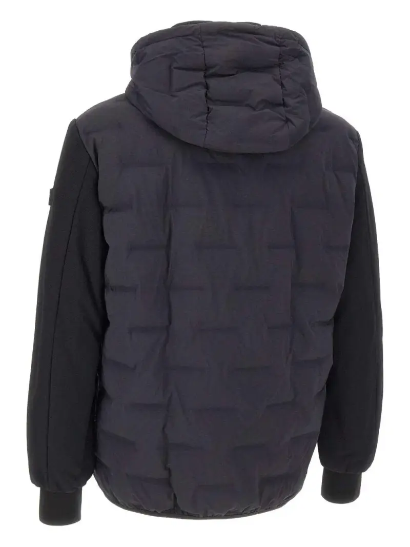 Peuterey Giacca nero con quilting quadrato e cappuccio staccabile miniatura 3