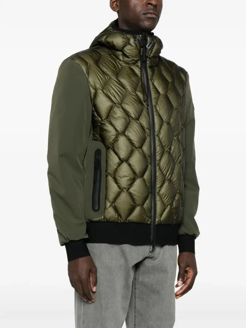 Giacca verde muschio imbottita trapuntata miniatura 3