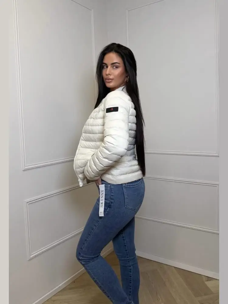 giubbotto crema donna logo sul braccio miniatura 2