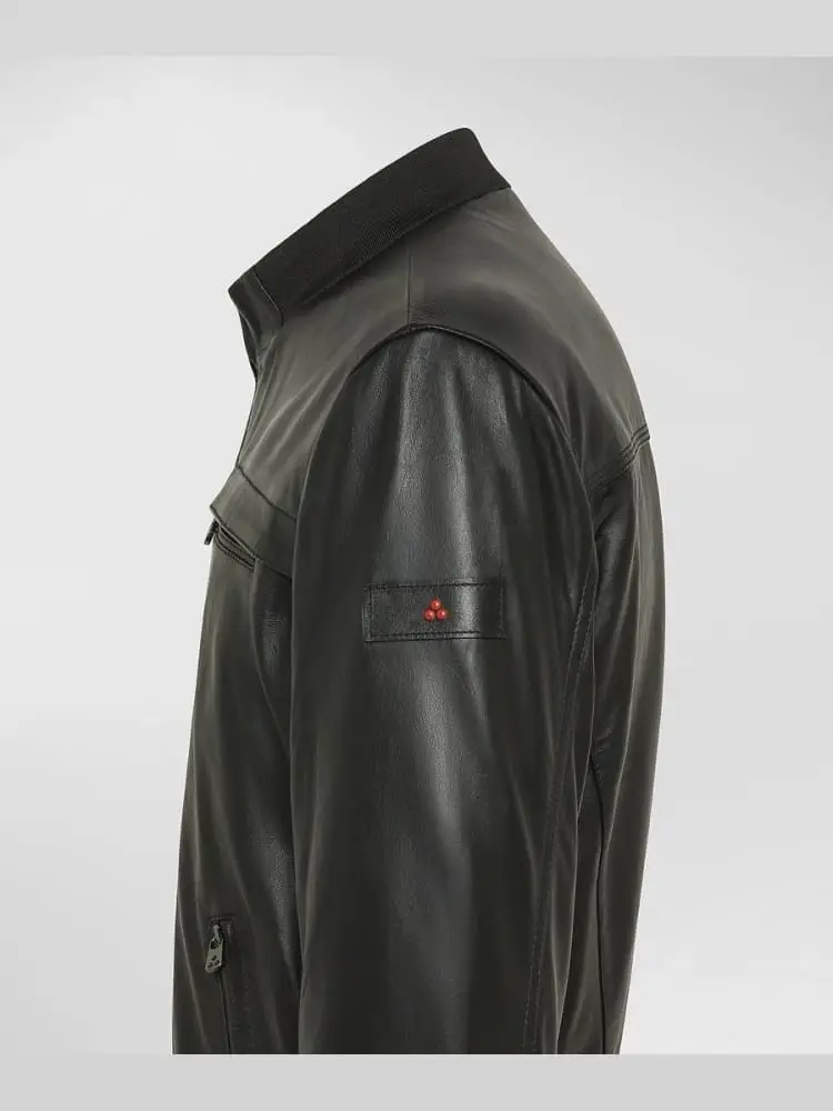 giubbotto nero uomo logo sul braccio miniatura 2