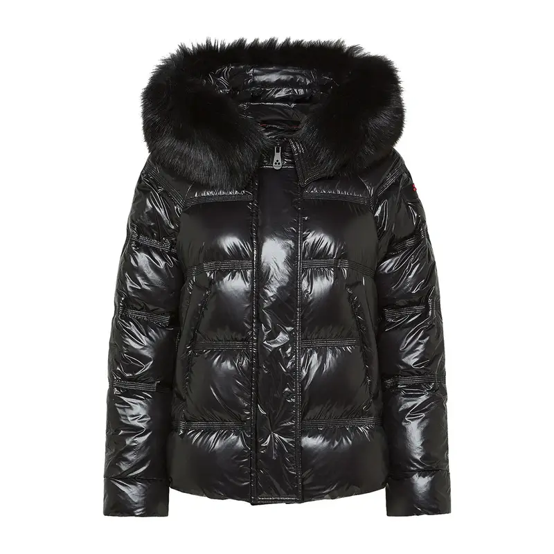 PIUMINO CON CAPPUCCIO TAKAN MID FUR DONNA Nero