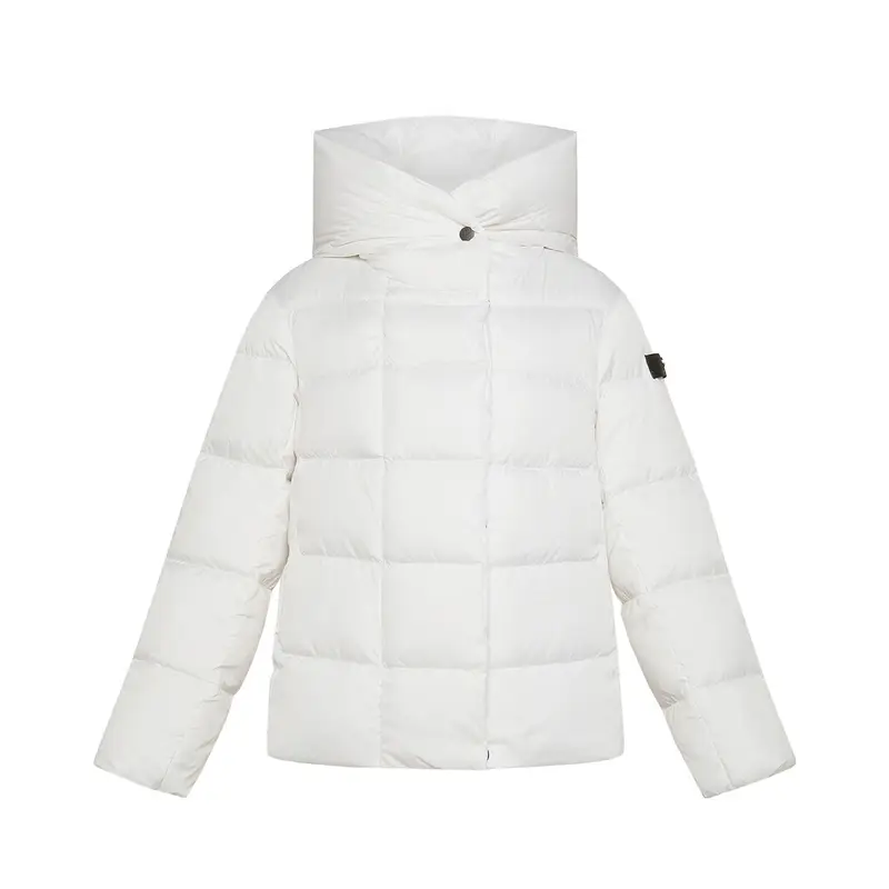 PIUMINO PUFFY CAPPUCCIO SCIALLE TUCANO BAMBINA Bianco