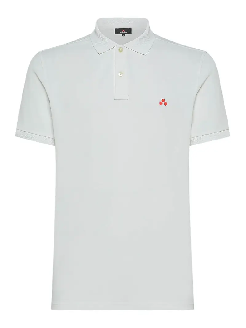 Polo in cotone a manica corta Bianco