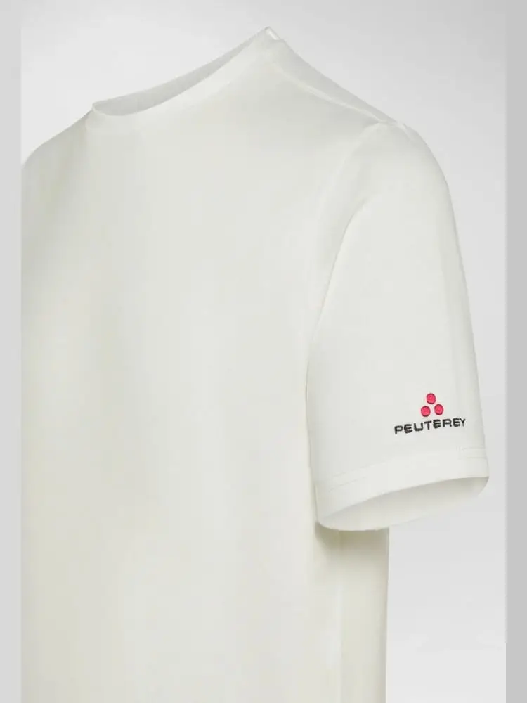 tshirt bianca uomo logo sul braccio miniatura 2