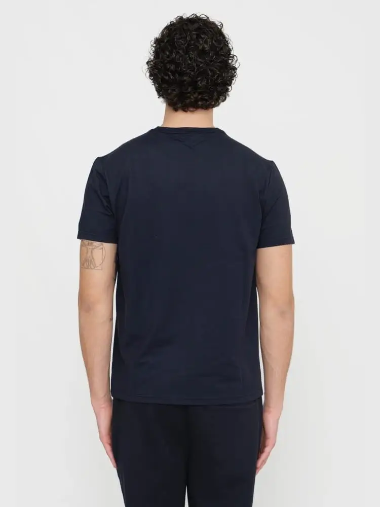 tshirt blu navy uomo logo sul braccio miniatura 2