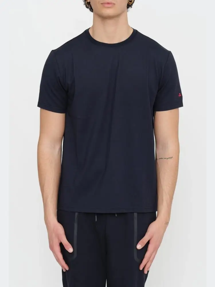 tshirt blu navy uomo logo sul braccio