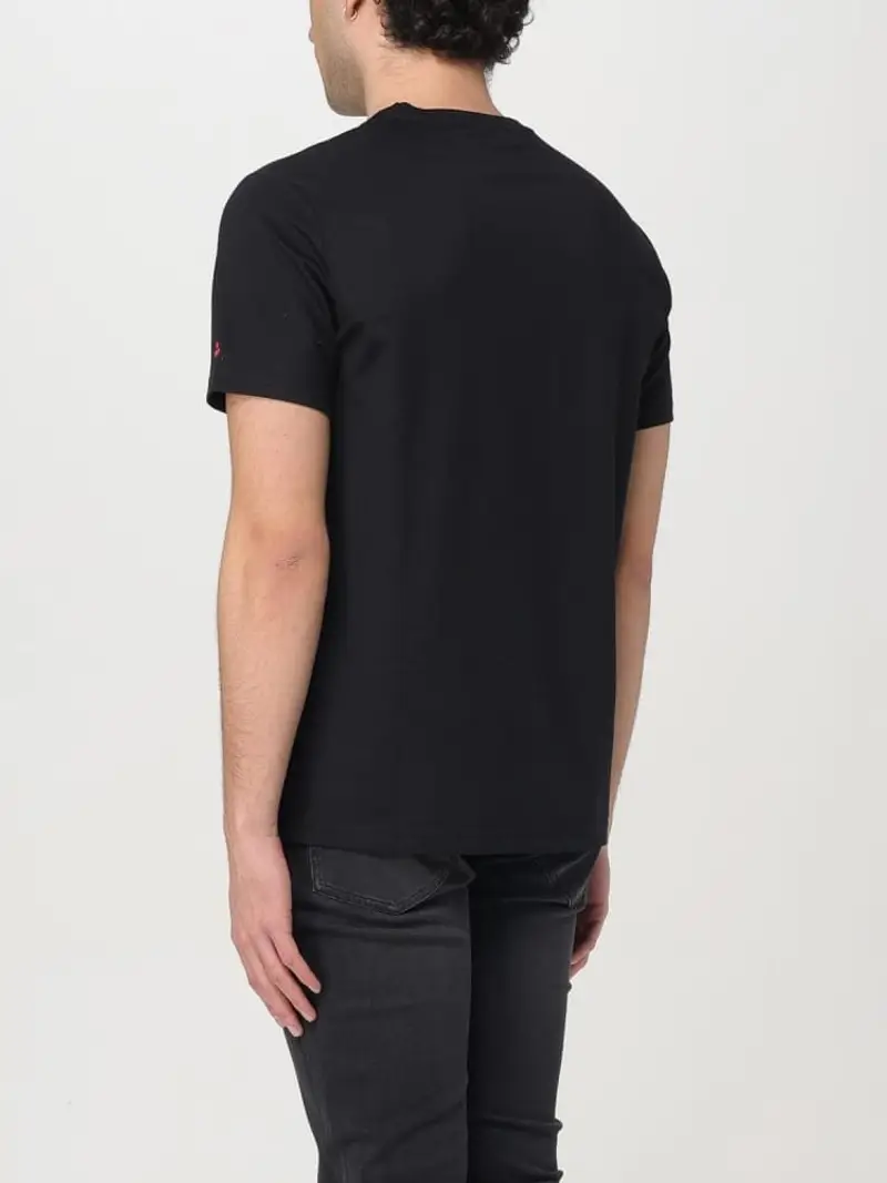 Peuterey tshirt nera uomo in cotone mini logo sul braccio miniatura 2