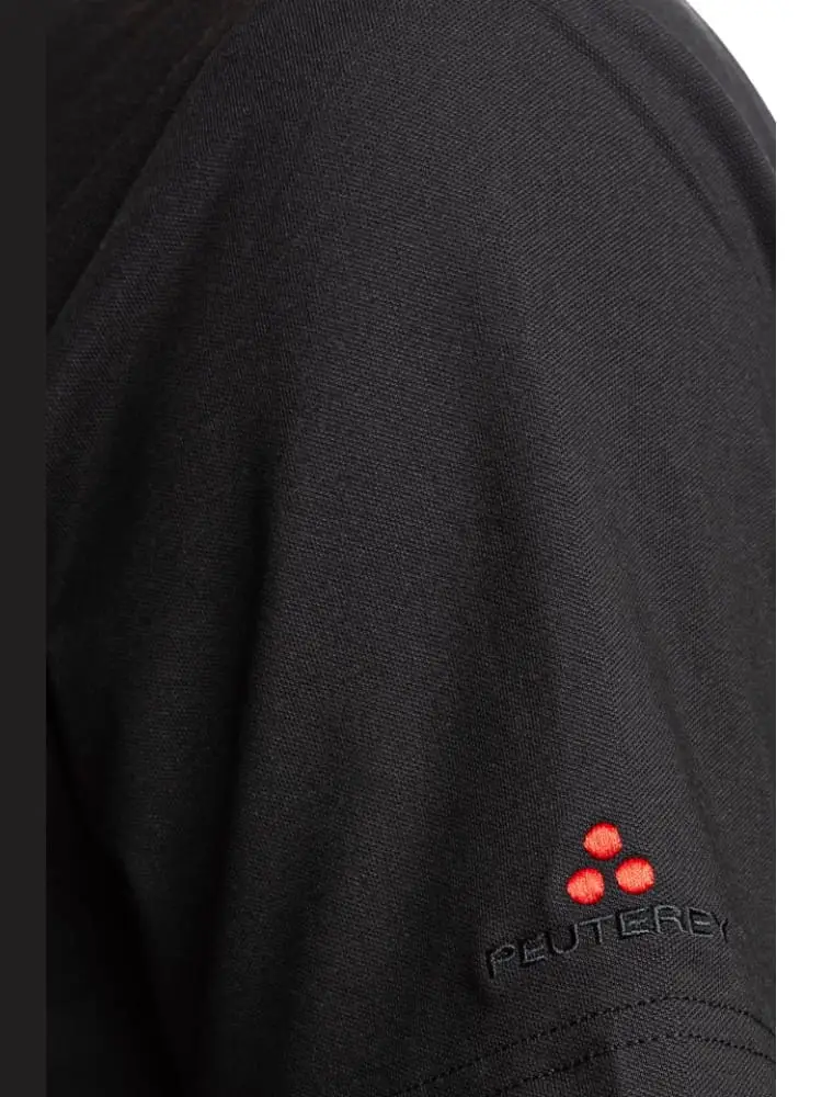 tshirt nera uomo logo sul braccio miniatura 2