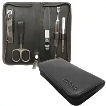 Set manicure in vera pelle 5 pezzi nero