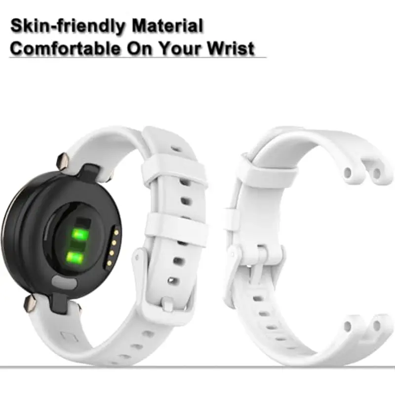 Pheant Cinturino Compatibile con Garmin Lily Cinturini di Ricambio in Silicone per Donne, Bianco miniatura 2