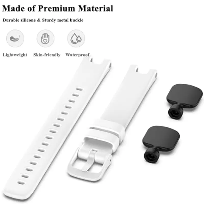 Pheant Cinturino Compatibile con Garmin Lily Cinturini di Ricambio in Silicone per Donne, Bianco miniatura 3