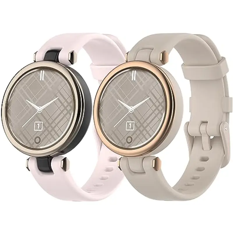 Pheant Cinturino Compatibile con Garmin Lily Cinturini di Ricambio in Silicone per Donne, Rosa Beige