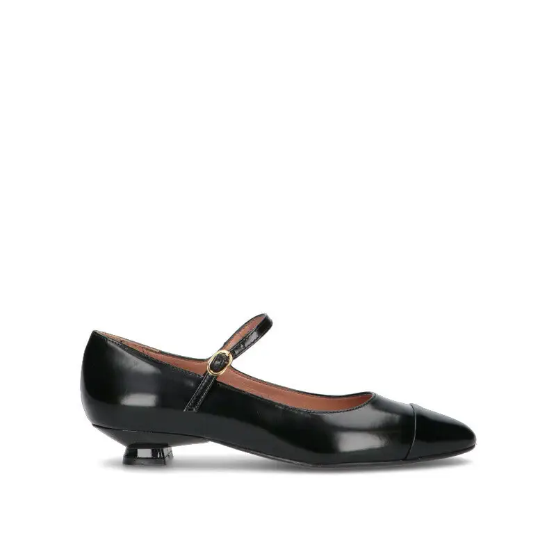 Ballerina donna nera in pelle Vario