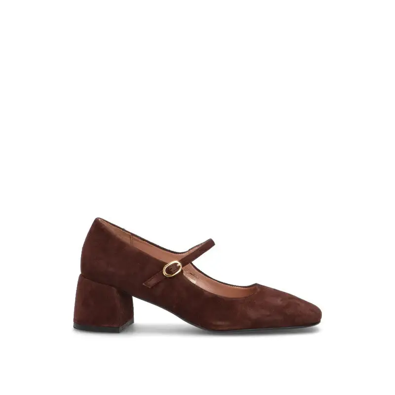 Décolleté donna caffè in suede Vario