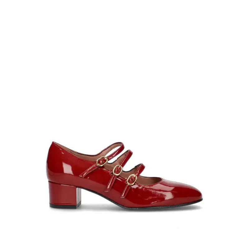 Décolleté donna rossa in pelle Vario