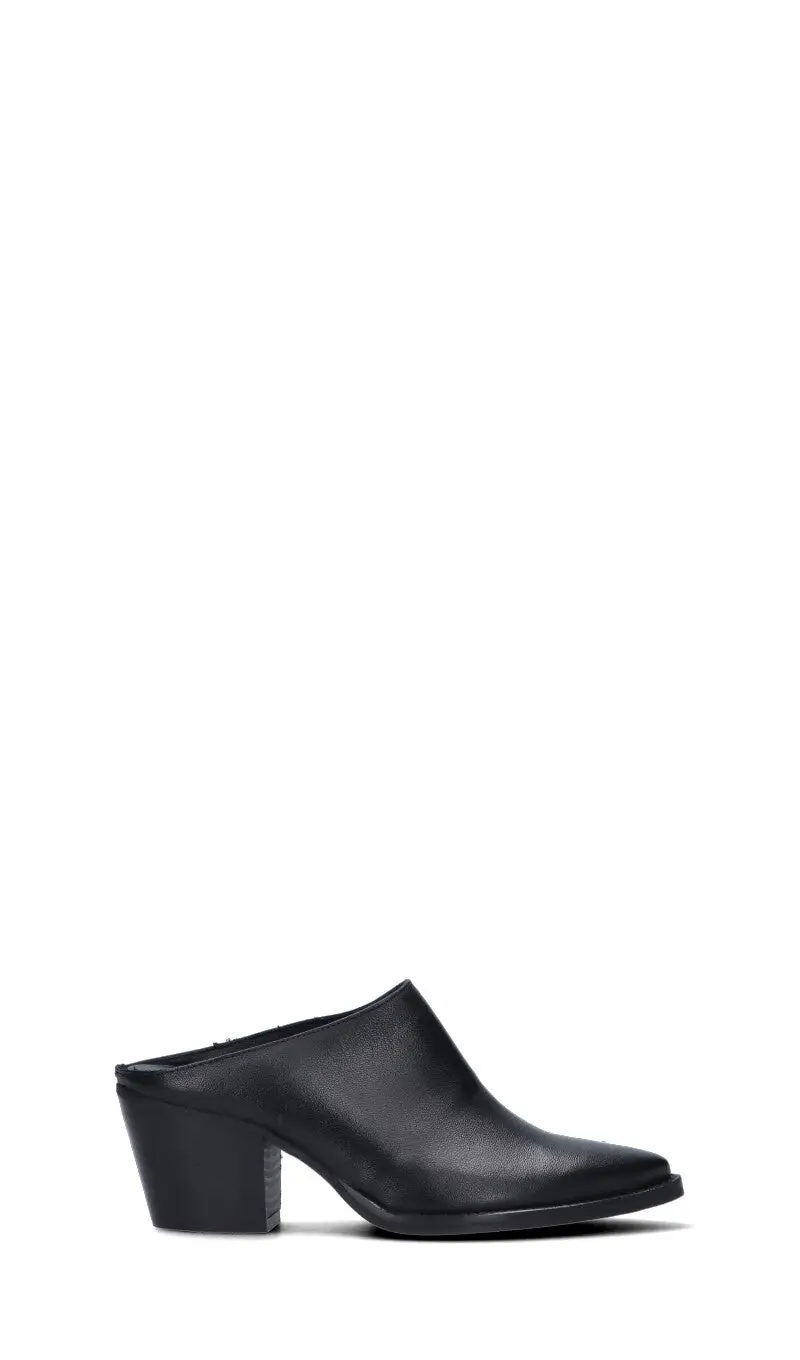 Sabot donna nero in pelle Vario