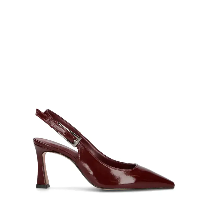 Slingback donna bordeaux in pelle Vario