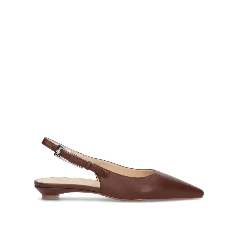 Slingback donna cacao in pelle Vario