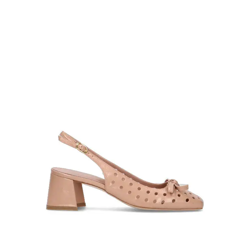 Slingback donna nude in pelle Vario