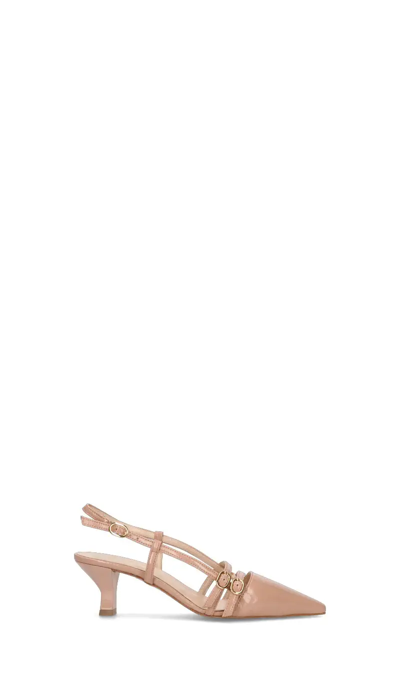 Slingback donna nude in pelle Vario