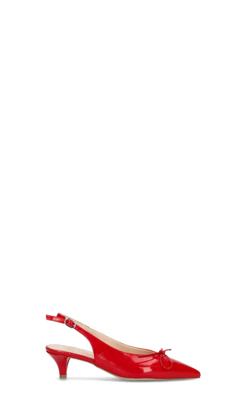 Slingback donna rossa in pelle Vario