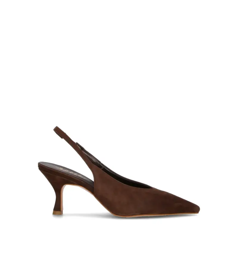 Slingback donna testa di moro in suede Vario