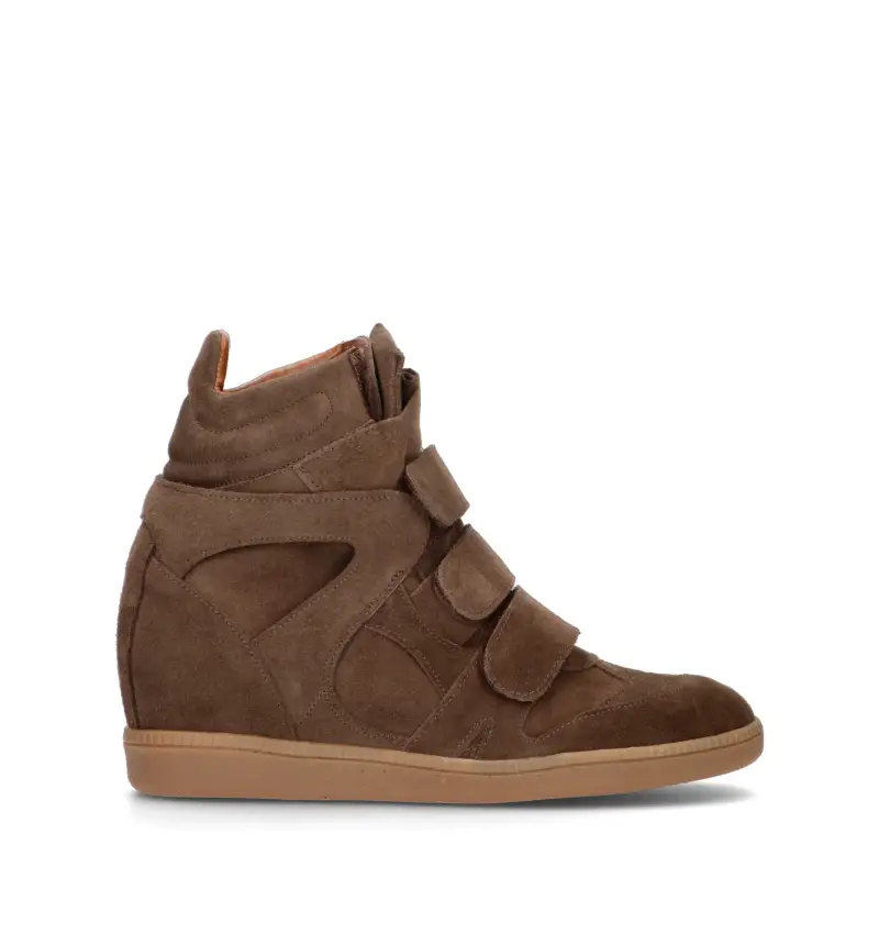 Sneakers donna marrone in suede Vario