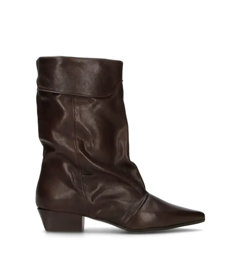 Stivale donna marrone in pelle Vario