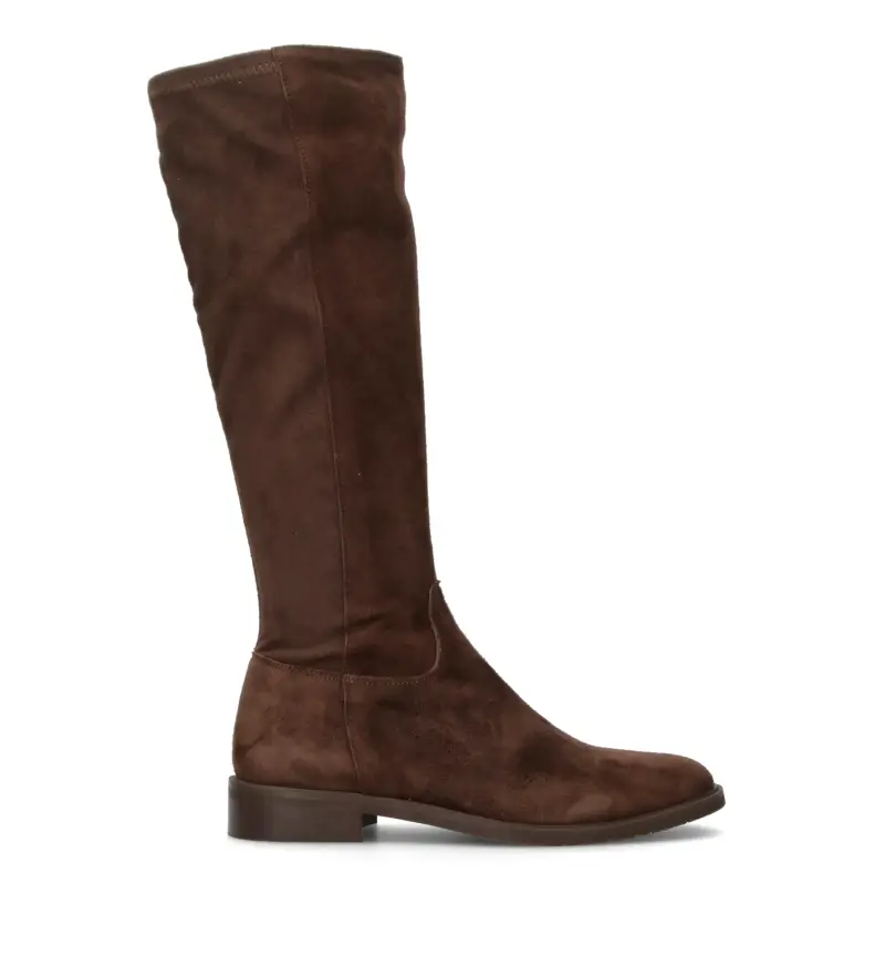 Stivale donna marrone in suede Vario