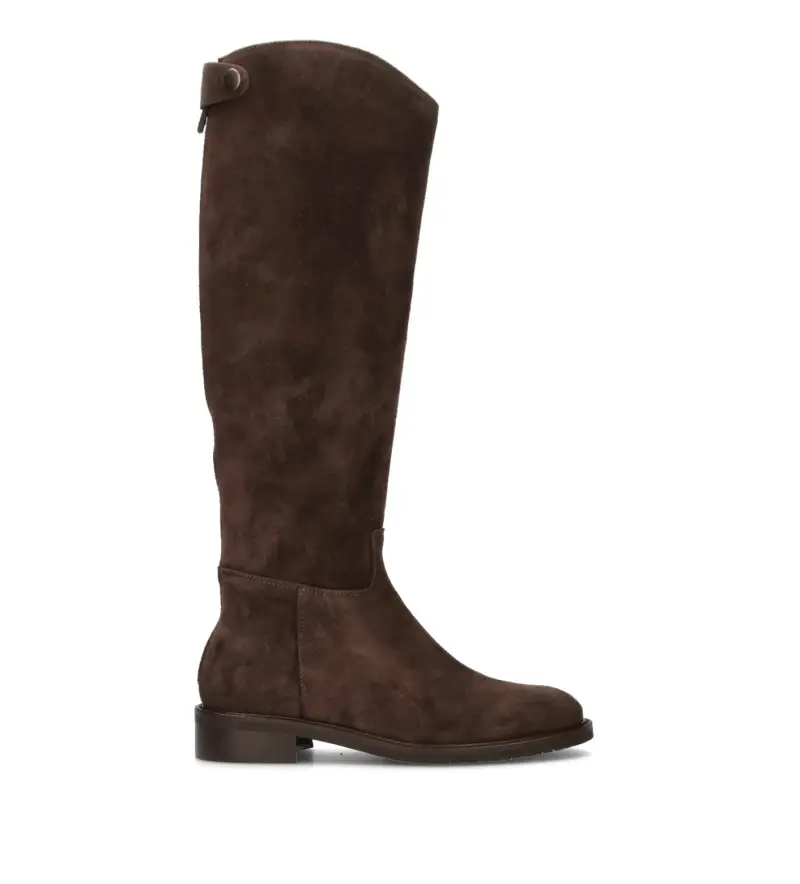 Stivale donna marrone in suede Vario