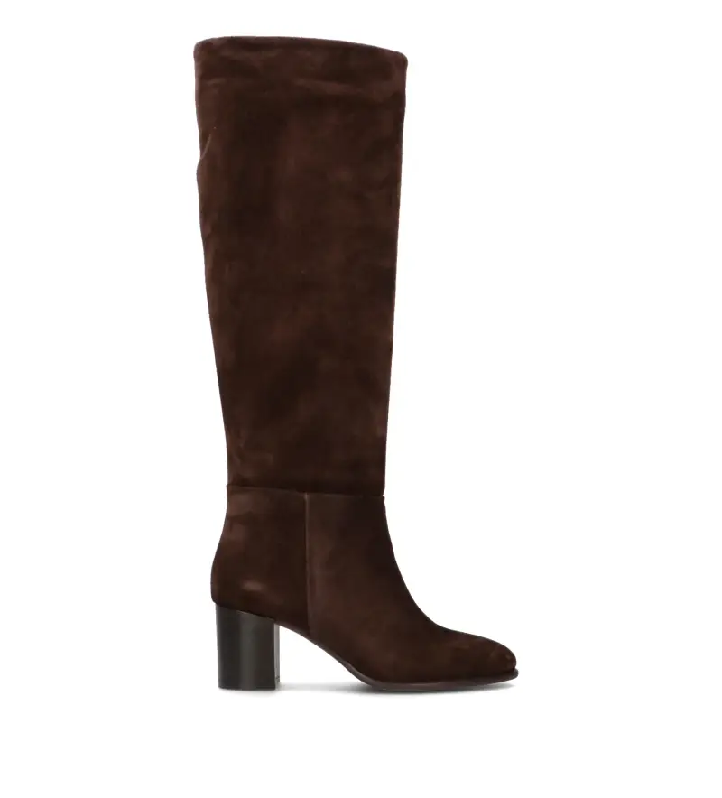 Stivale donna marrone in suede Vario