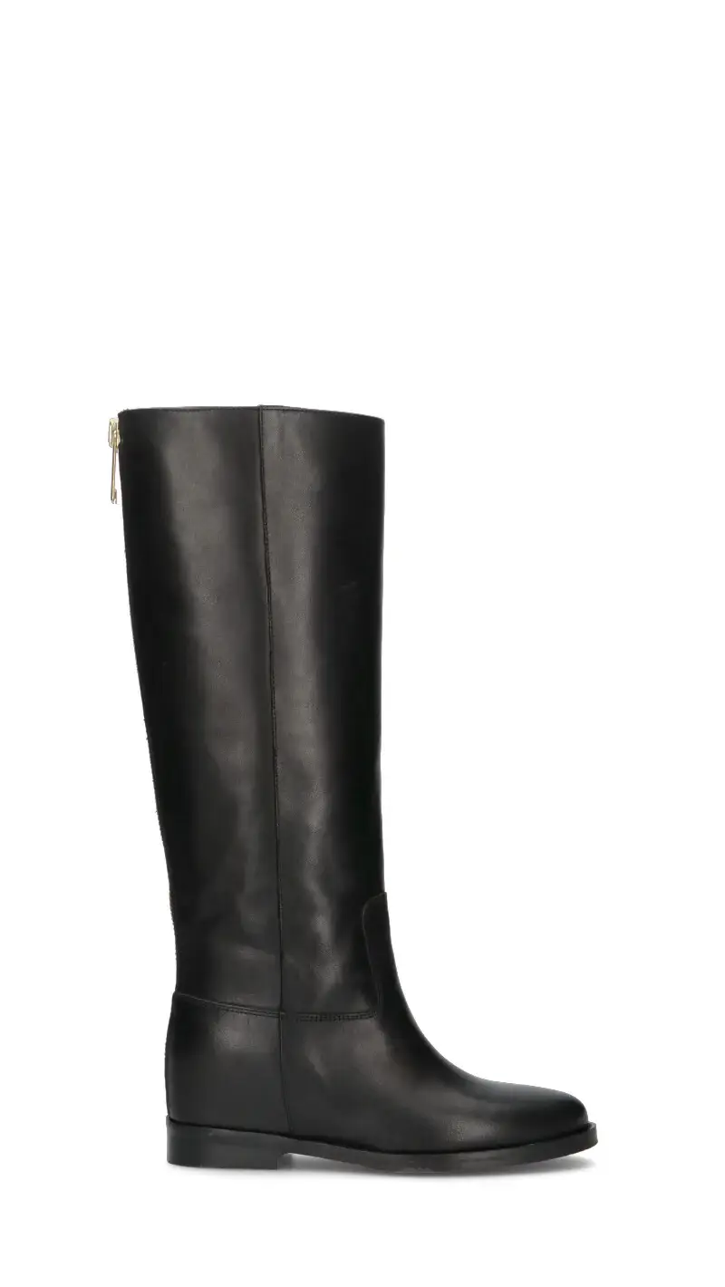 Stivale donna nero in pelle Vario