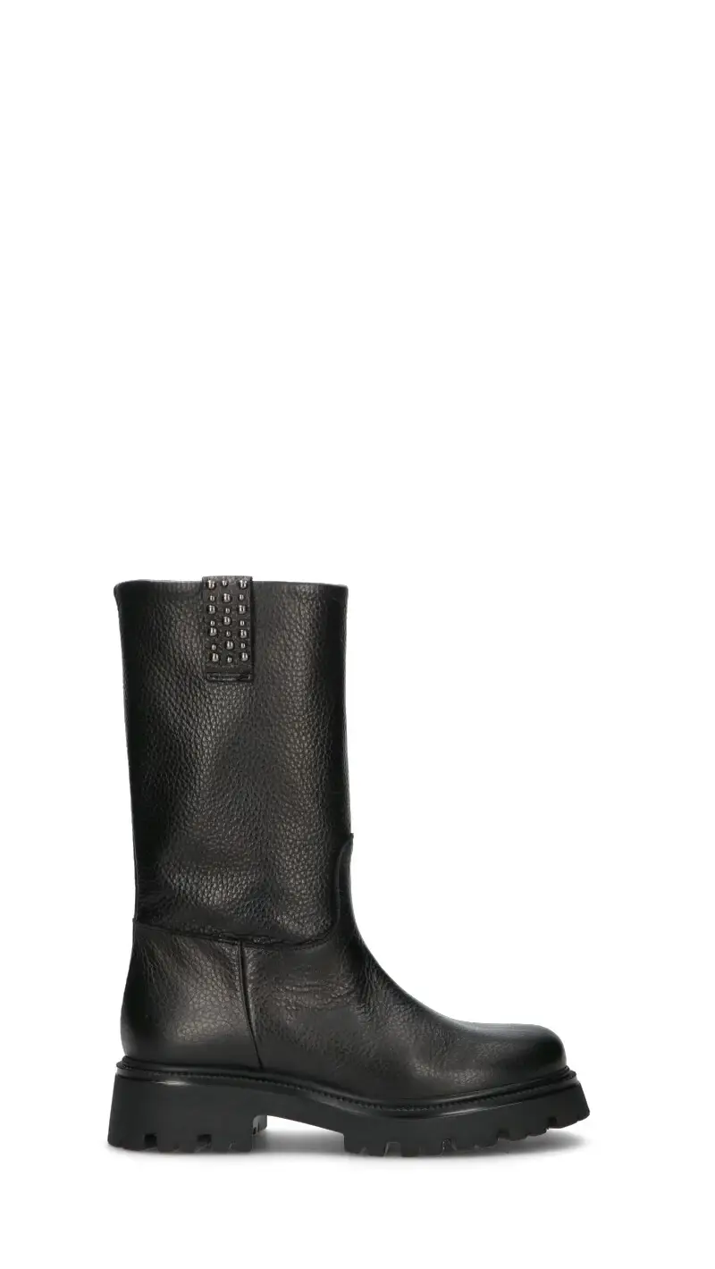 Stivale donna nero in pelle Vario