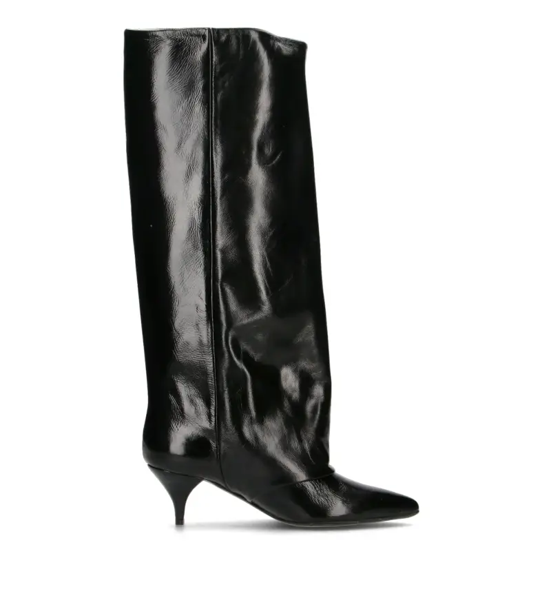 Stivale donna nero in pelle Vario