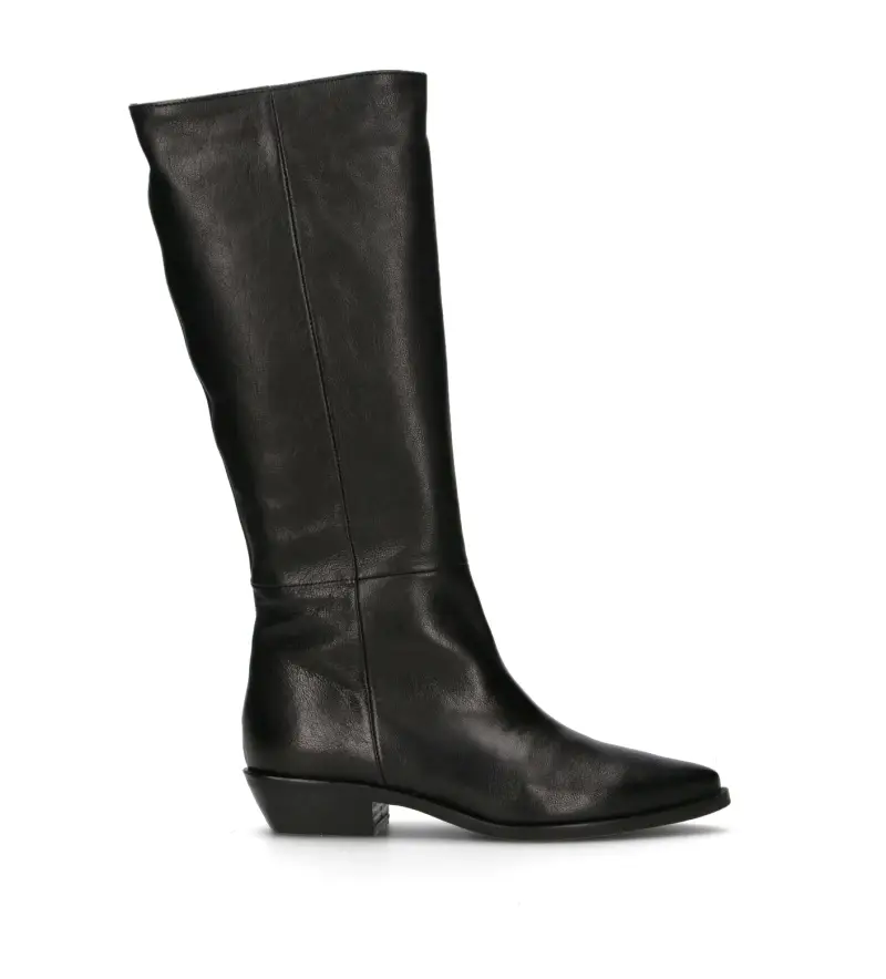 Stivale donna nero in pelle Vario